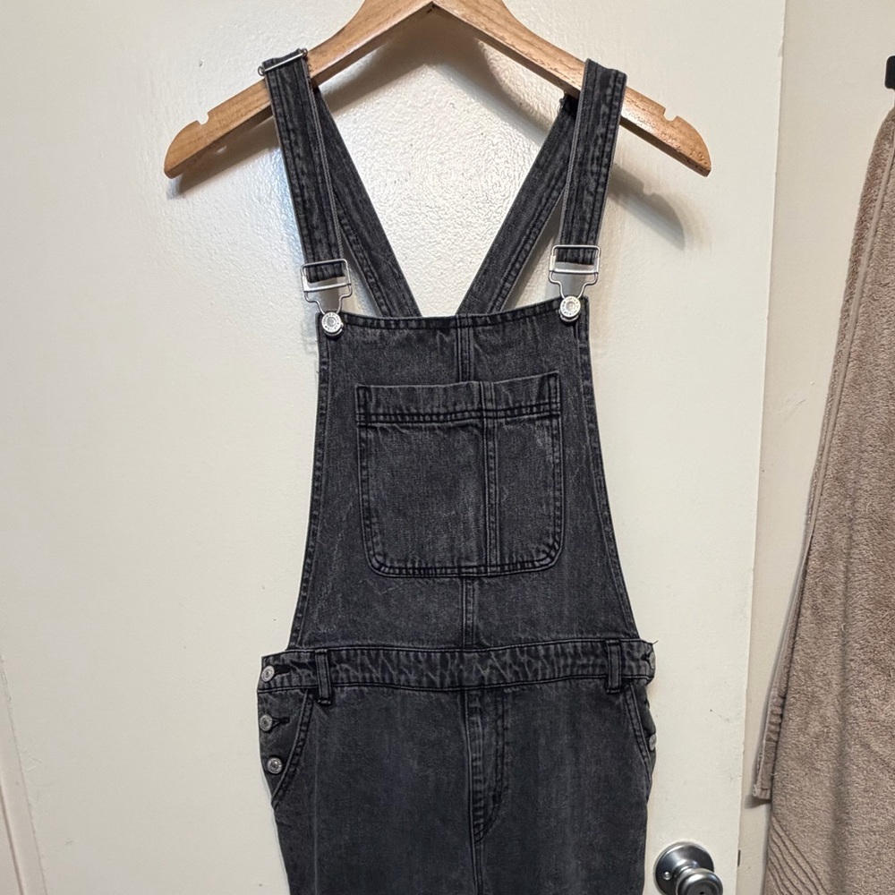 Forever 21 Charcoal Denim Jumpsuit